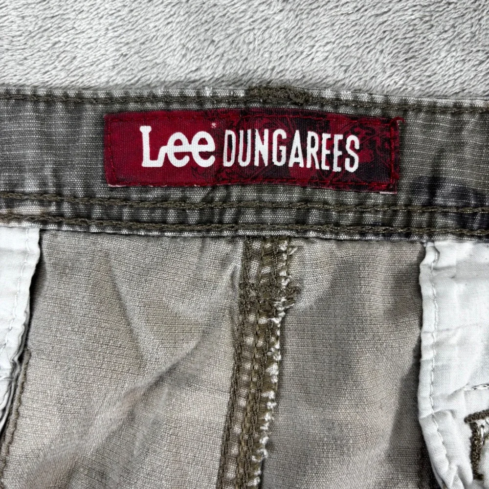 Lee Dungarees Cargo Shorts Mens 42 Green Camo Cotton Multi‎ Pocket
